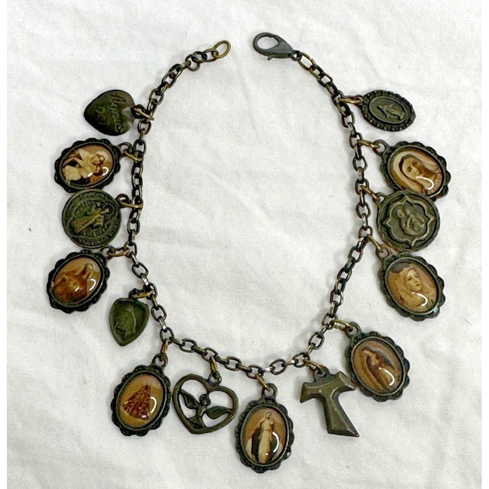 Agnus Dei Religious Sacramental‎ Charm Bracelet Dangle Cha Cha 7.5 in